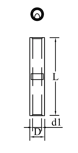 High current red copper butt terminal